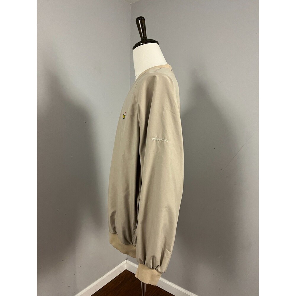 Masters Collection Vintage Golf Pullover Wind Shirt V-Neck Beige Men's XL - Picture 4 of 9